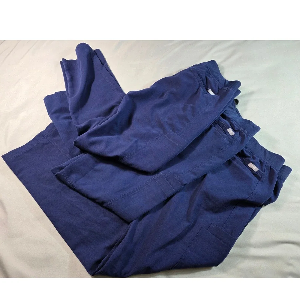 FIGS Axim Cargo Scrub Pants Mens Small Navy Blue 32